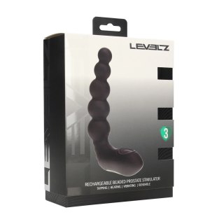 LEVELZ Beaded Prostate - Czarny stymulator silikonowy z funkcją podgrzewania