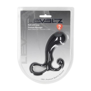 LEVELZ Bulb M Anatomiczny Masażer Prostaty z Pętlą Czarny Silikon