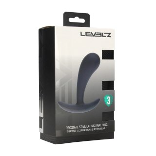 LEVELZ Plug M Czarny - Wibrujący korek silikonowy średni