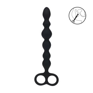 LEVELZ Sonda Anatomiczna Silikonowa Beaded Double Loop Czarna