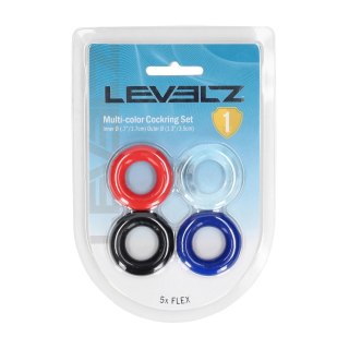 LEVELZ Zestaw 4 Pierścieni Elastycznych Multicolor TPE