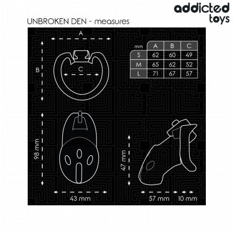 Addicted Toys Locked - system kontroli, klatka zabezpieczająca 9,8 cm