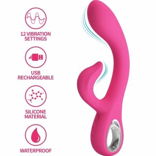 Pretty Love Fritz Rabbit 12 trybow, silikonowy model rożowy USB