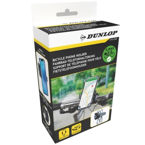 UCHWYT ROWEROWY NA TELEFON DUNLOP OBRACANY 360 STOPNI SZARY