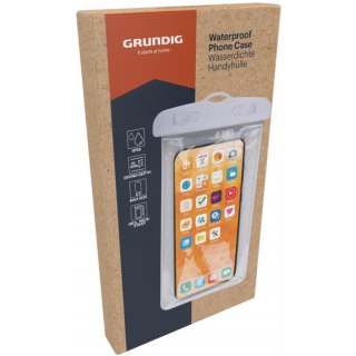 WODOODPORNE ETUI POKROWIEC NA TELEFON 11,7X21CM PVC BIAŁE GRUNDIG