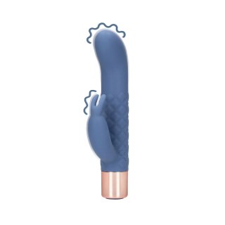 Loveline Mini Rabbit Blue Horizon - kompaktowy model z żebrowaną powierzchnią