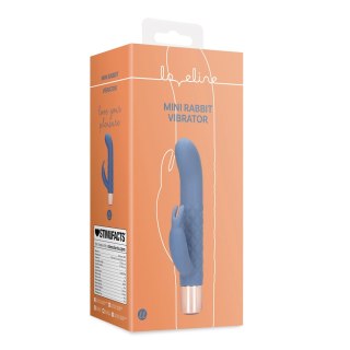 Loveline Mini Rabbit Blue Horizon - kompaktowy model z żebrowaną powierzchnią