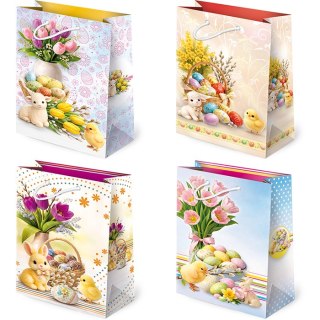 Torebki ozdobne 10szt. T-4L set W5 Wielkanoc Happy Easter 16 x 24 x 7,5 cm
