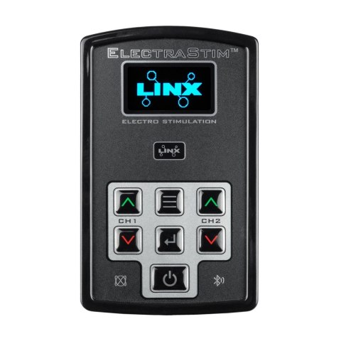 ElectraStim Linx - dwukanałowy stymulator prądowy, czarny, aplikacja
