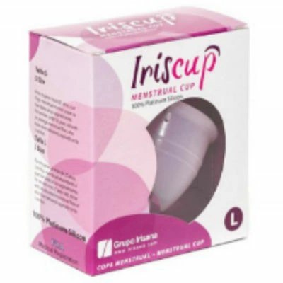 IrisCup Duży Kubeczek Menstruacyjny Rożowy + Torba Sterylizująca