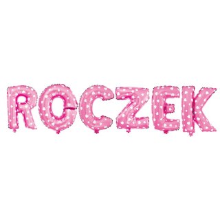 Balon foliowy różowy ROCZEK
