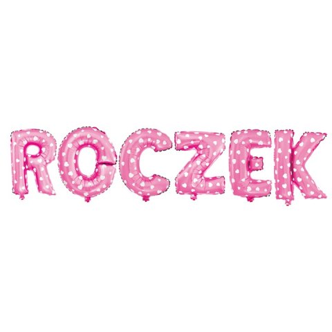 Balon foliowy różowy ROCZEK