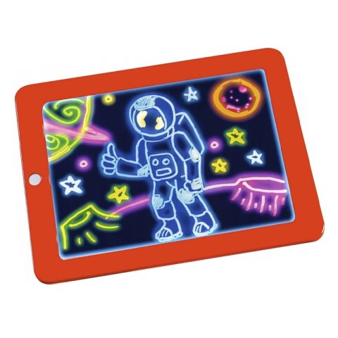 Magiczny tablet do rysowania 3D + pisaki - czerwony