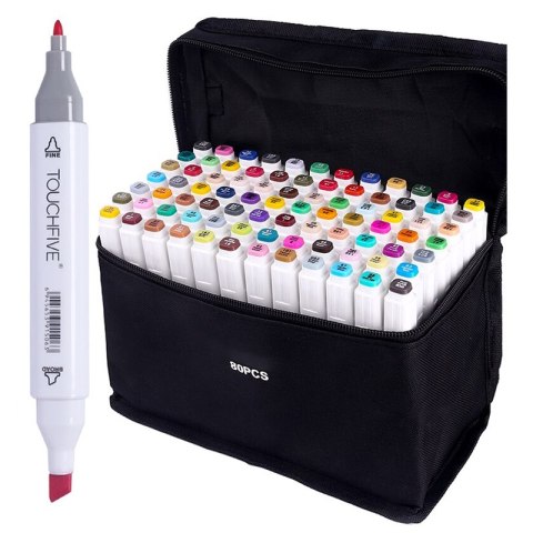 Markery alkoholowe TOUCHFIVE PRO dwustronne 80 szt.