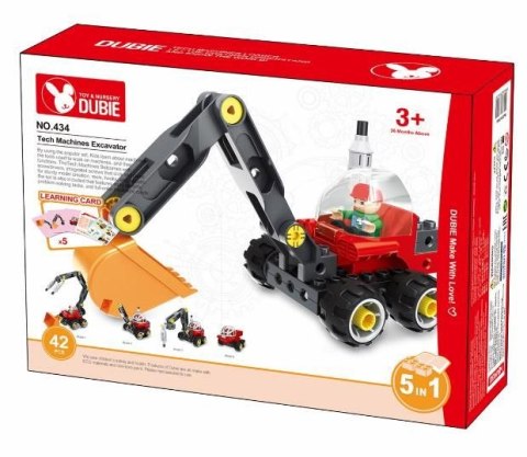 Klocki konstrukcyjne koparka, spycharka 5w1 (42 klocki + 5 kart)