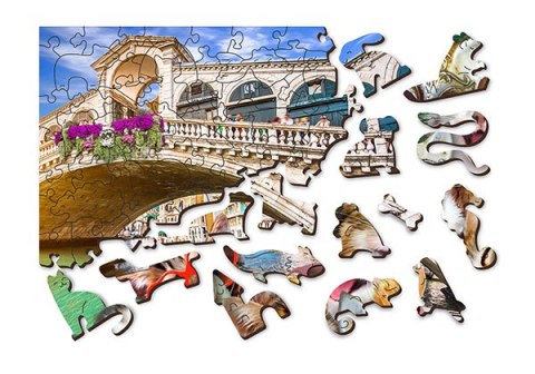 Drewniane Puzzle z figurkami - Kotki w Wenecji rozm. S, 75 elementów