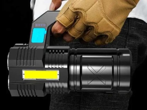 Latarka Akumulatorowa LED Szperacz Mocna Wodoodporna Ładowanie USB