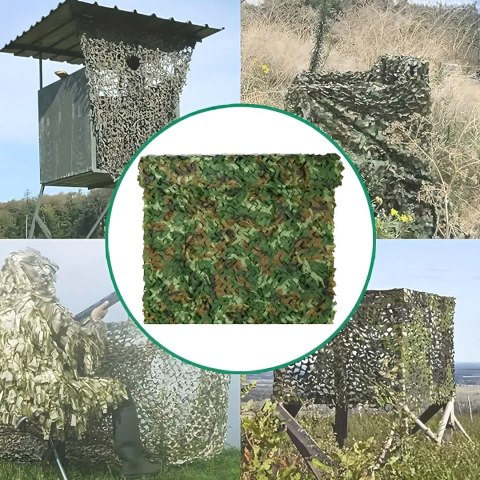 Siatka Maskująca Moro Ogrodowa Wojskowa Kamuflaż 3x6 Wytrzymała