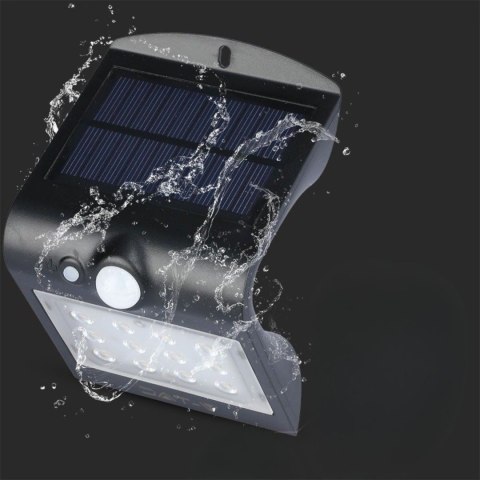 Trójkątna Lampa Solarna 1.5W, Czarna V-TAC