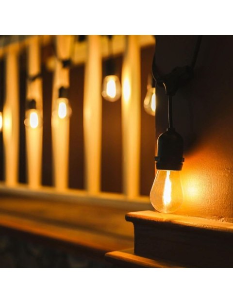 Girlanda Ogrodowa Świetlna 20M 20X Żarówka LED Sieciowa Wodoszczelna