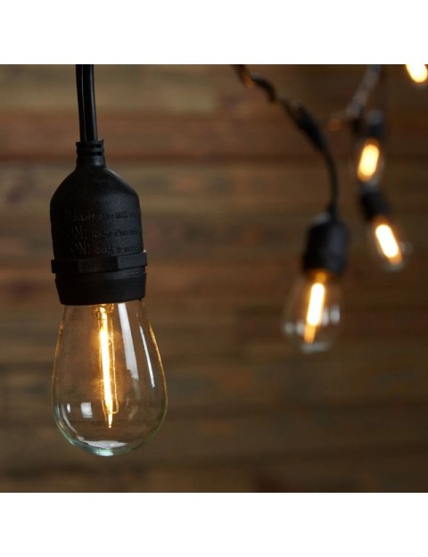 Girlanda Ogrodowa Świetlna 20M 20X Żarówka LED Sieciowa Wodoszczelna