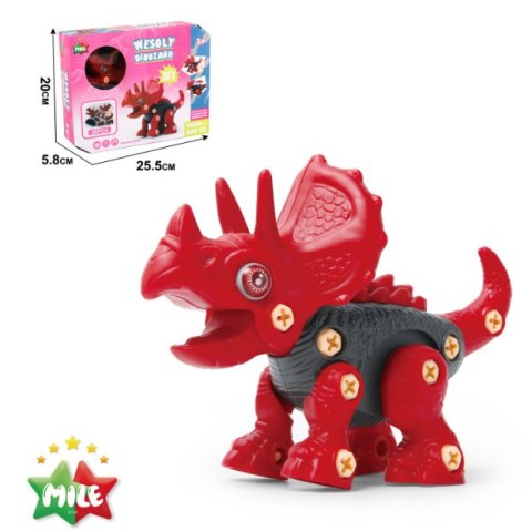 Zestaw konstrukcyjny DIY do montażu - Wesoły Triceratops