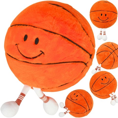 PIŁKA EMOJI 23CM Z NÓŻKAMI DO KOSZYKÓWKI POMARAŃCZOWA