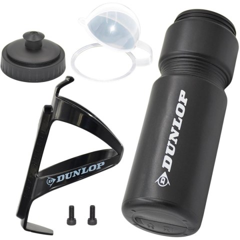 BIDON ROWEROWY DUNLOP 750ML Z KOSZYKIEM CZARNY