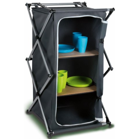 SZAFA TURYSTYCZNA SKŁADANA Z 3 PÓŁKAMI 49x53x95CM CAMP ACTIVE