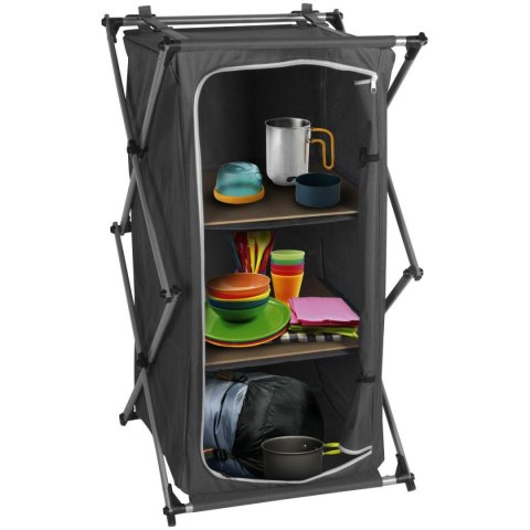 SZAFA TURYSTYCZNA SKŁADANA Z 3 PÓŁKAMI 49x53x95CM CAMP ACTIVE