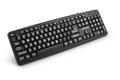 Klawiatura przewodowa z dużym nadrukiem usb FLORIDA EK129