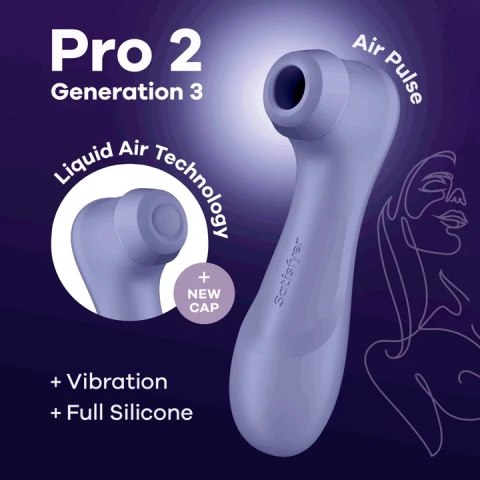 Satisfyer Pro 2 Generation 3 Violet - Intuicyjny Stymulator Air Pulse z Aplikacją