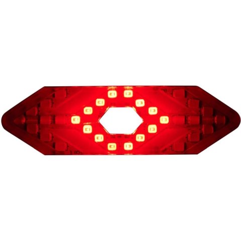 LAMPKA ROWEROWA TYŁ Z SYGNALIZATOREM LED ŁADOWANIE USB DUNLOP