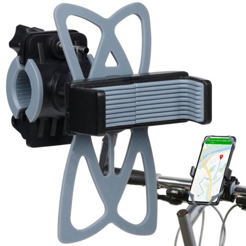 UCHWYT ROWEROWY NA TELEFON DUNLOP OBRACANY 360 STOPNI SZARY