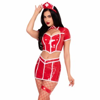 Leg Avenue Red Alert Nurse Costume czerwony komplet przebranie M