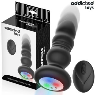 Addicted Toys Rotacyjny stymulator analny LED z pilotem 11,9 cm silikonowy