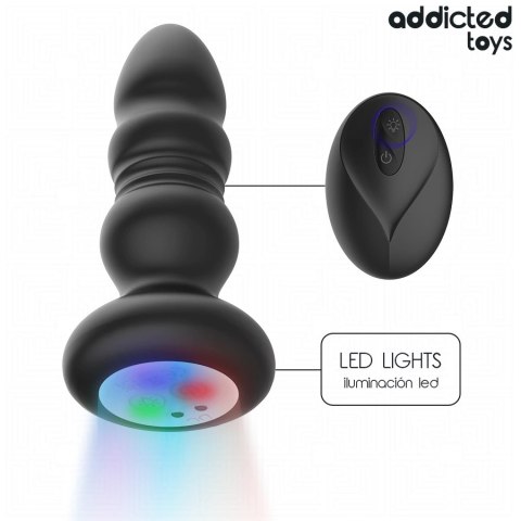 Addicted Toys Rotacyjny stymulator analny LED z pilotem 11,9 cm silikonowy