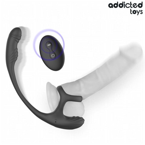 Addicted Toys Model 8435565961077 - System z Wibracją 360° i Pilotem, czarny