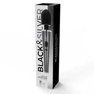 Black&Silver Dexter - Masażer Rożdżka 10 Trybow Silikon USB 30,6cm