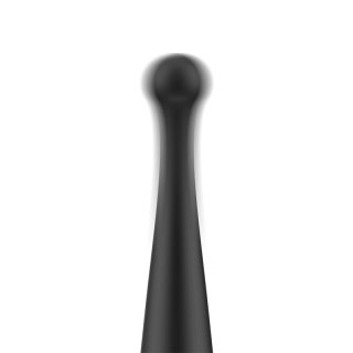Black&Silver Kenneth - zaawansowany model wibrujący USB, silikon, 19 cm