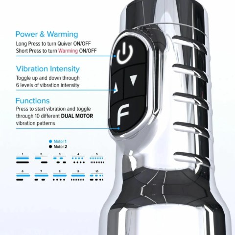 Fleshlight Quiver Wibrujący System Intymny z Podgrzewaniem USB-C