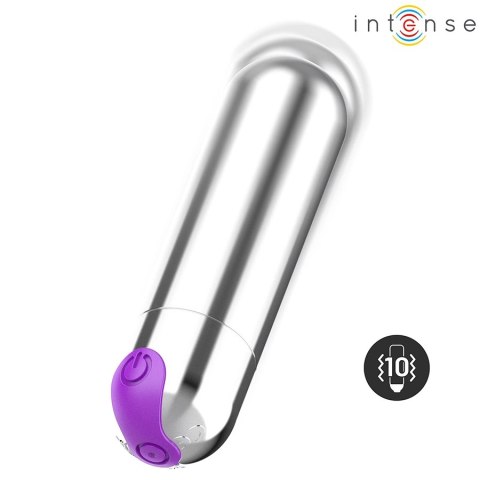 Intense Karen Mini Wibrujący Pocisk USB Srebrny 10 Trybow 8cm