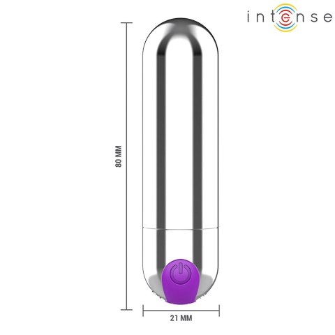 Intense Karen Mini Wibrujący Pocisk USB Srebrny 10 Trybow 8cm