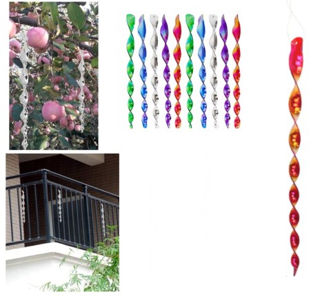Spirala wiatrowa plastikowa odstraszacz ptaków 50 cm mix kolor FFT-M03