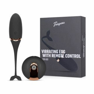 Teazers Vibrating Egg Black - Model z Pilotem, 10 Trybow, USB