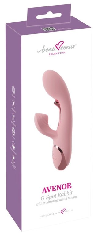 Beau coeur AVENOR G-Spot Rabbit silikonowy, 3 silniki, metalowy element