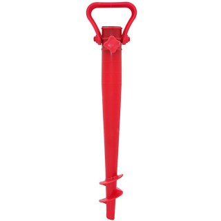 BAZA MOCOWANIE DO PARASOLA PLASTIKOWA WKRĘCANA 39CM CZERWONA