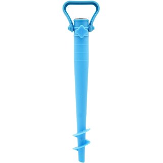 BAZA MOCOWANIE DO PARASOLA PLASTIKOWA WKRĘCANA 39CM NIEBIESKA