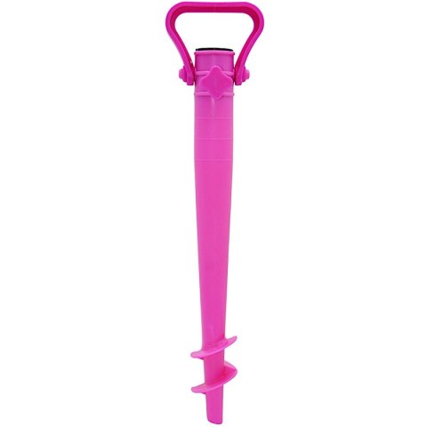 BAZA MOCOWANIE DO PARASOLA PLASTIKOWA WKRĘCANA 39CM RÓŻOWA