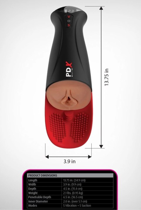 PDX Elite Fuck-O-Matic Pro XL Brązowy - Automatyczny System Masażu XL